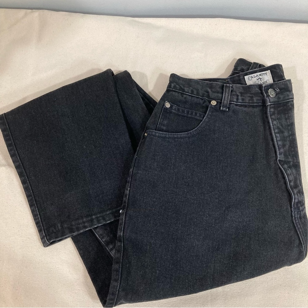VINTAGE Heavy Denim Calamity Jeans High Rise Black